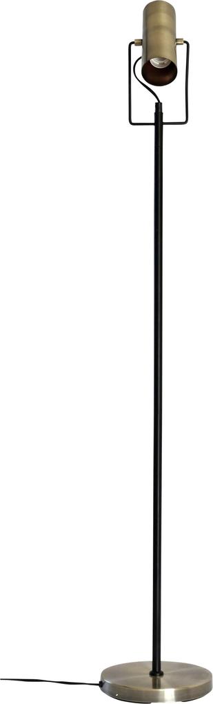 The Red Cartel | Vloerlamp Monroe lengte 19 cm x breedte 20 cm x hoogte 120 cm messingkleurig, zwart vloerlampen metaal verlichting vloerlampen