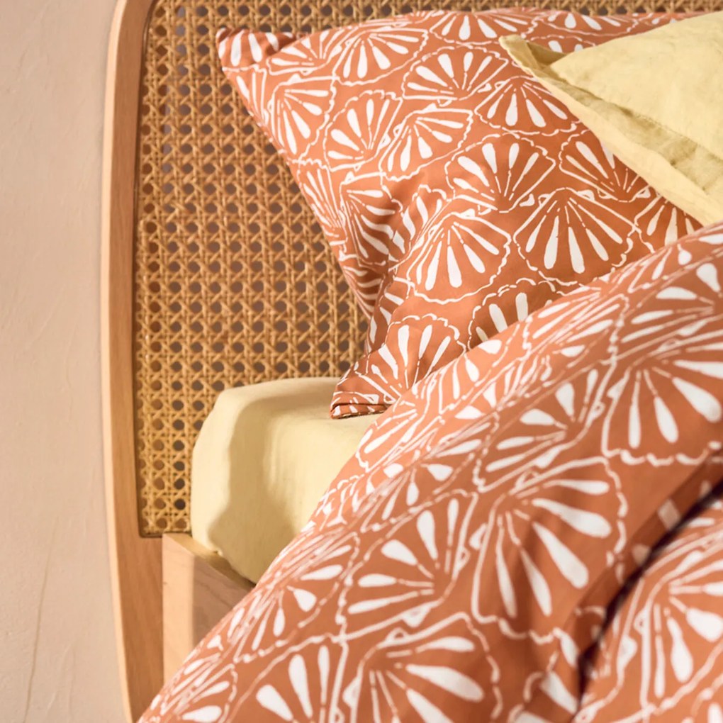 Bedset in perkalkatoen, rechthoekige kussensloop., Madrague