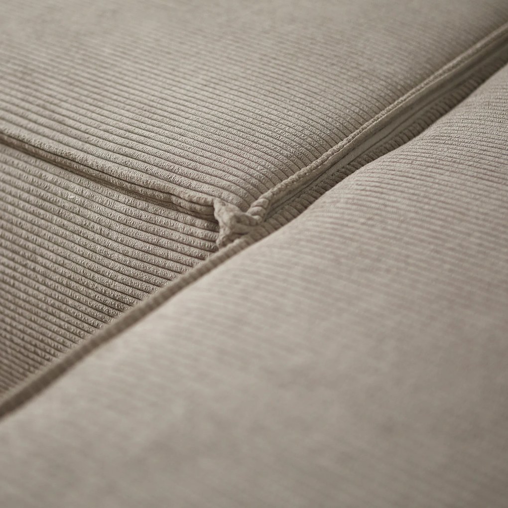 Beige Slaapbank Chaise Longue Rechts