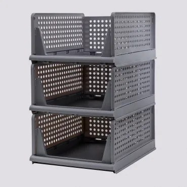 Set Van 3 Kledingorganizers Evadin Grijs & ↑18,8 Cm - Sklum
