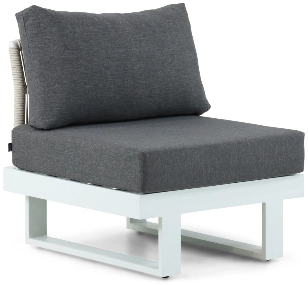 Hoek loungeset 6 personen Aluminium Wit  Lifestyle Garden Furniture Lorenzo
