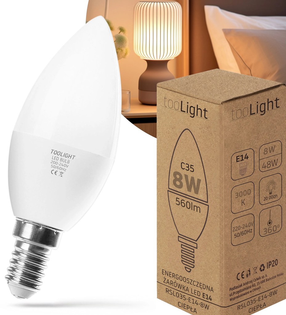 LED lamp RSL035 E14 8W Warm