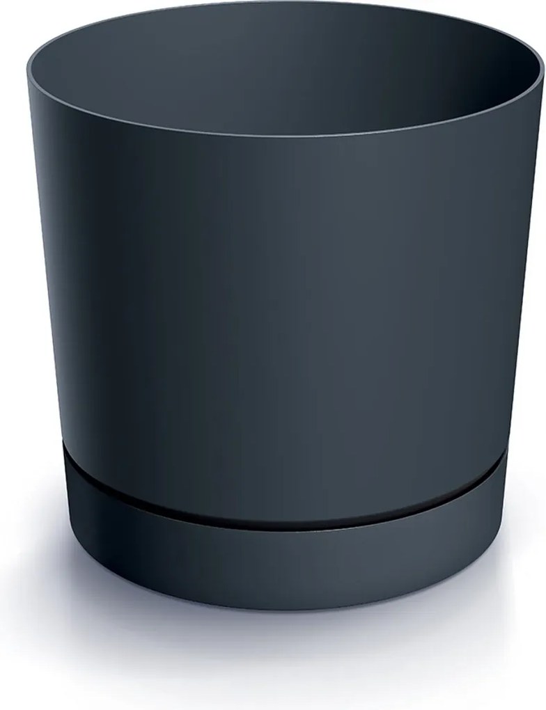 Prosperplast Tubo P Bloempot met Schotel - Antraciet - Ø 47 cm - Extra groot
