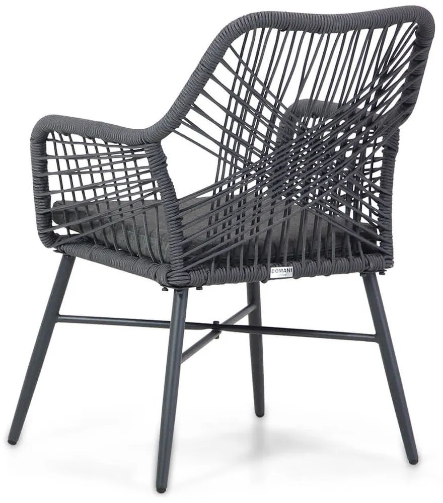 Tuinset 4 personen 180 cm Rope /Aluminium/teak Grijs Domani Furniture Foris/Matale