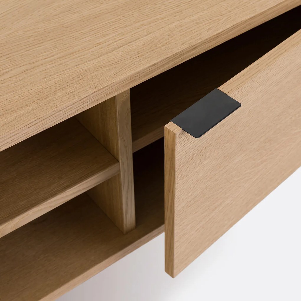 Lange tv-/hifi-kast met eikenfineer L175 cm, Volga