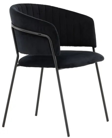 Jörn Eetkamerstoel - Stefan - Zwart - Fluweel - Jörn