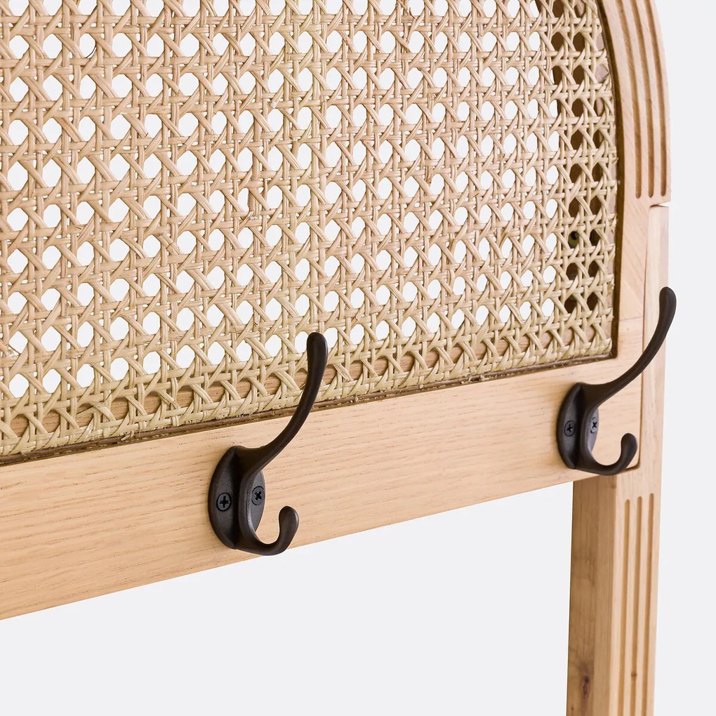 Eiken en rotan kledingmeubel, Lunhaus