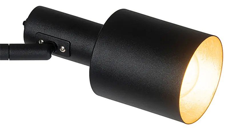 Smart vloerlamp zwart incl. 2 Wifi A60 - Stijn