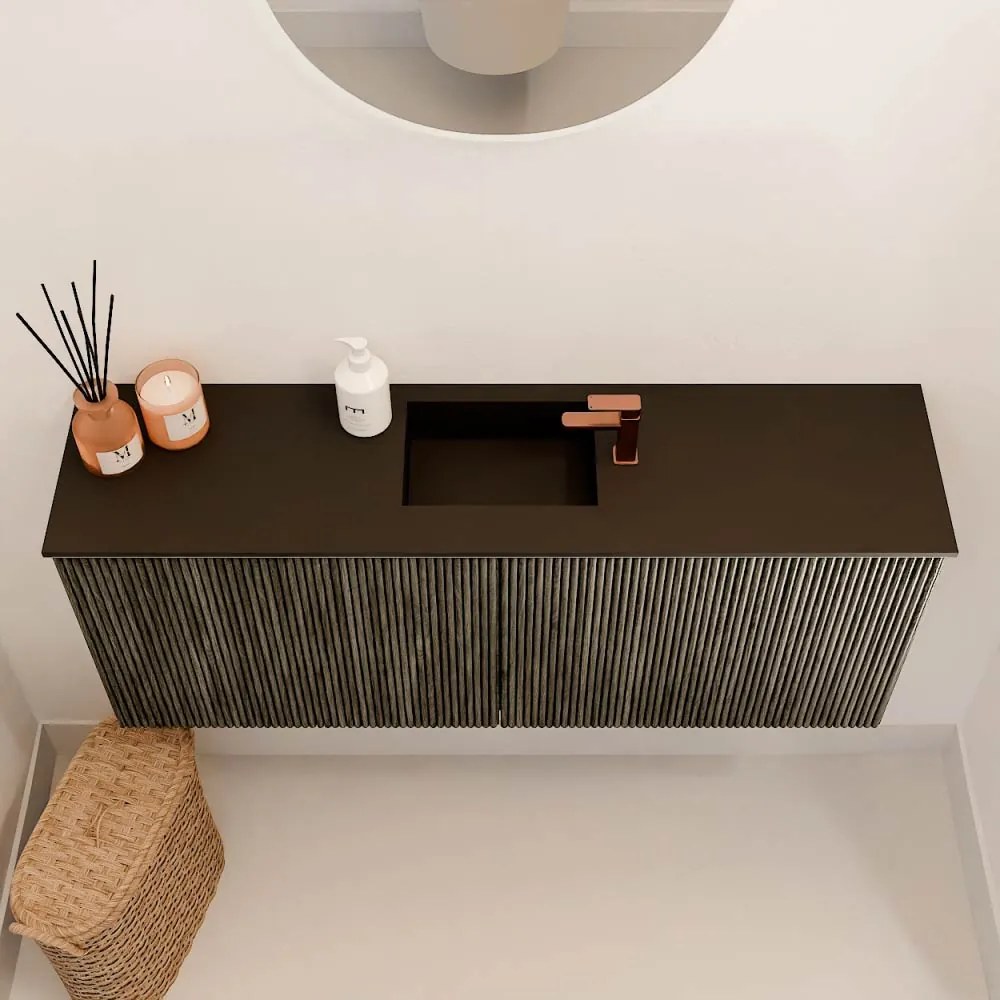 Mondiaz Joya 100cm toiletmeubel shadow met wastafel faye midden 1 kraangat urban