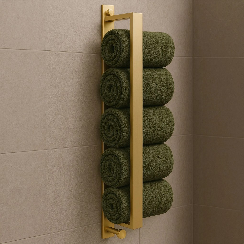 Badkamerhanger Brush Gold