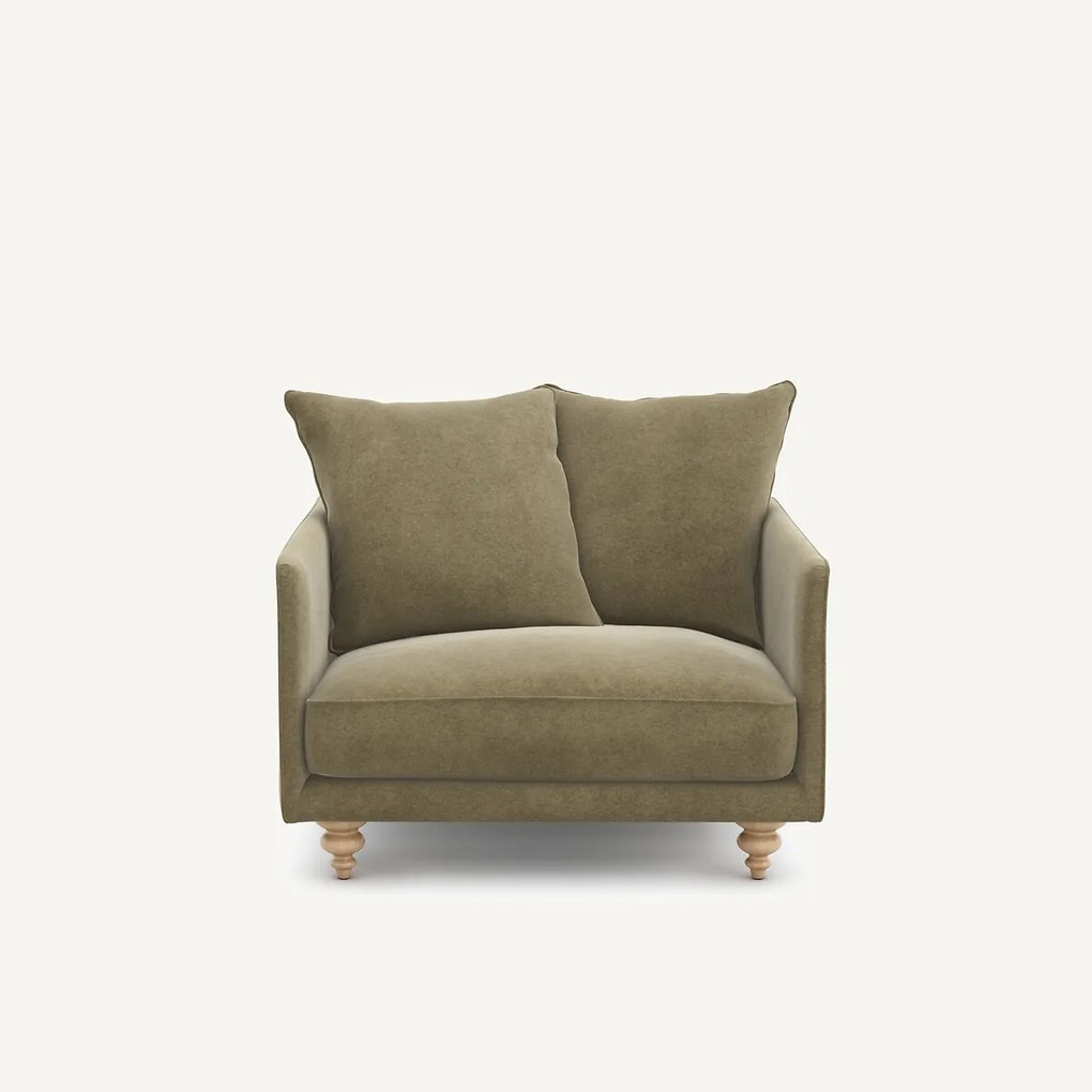 Linnen fluwelen fauteuil, LAZARE