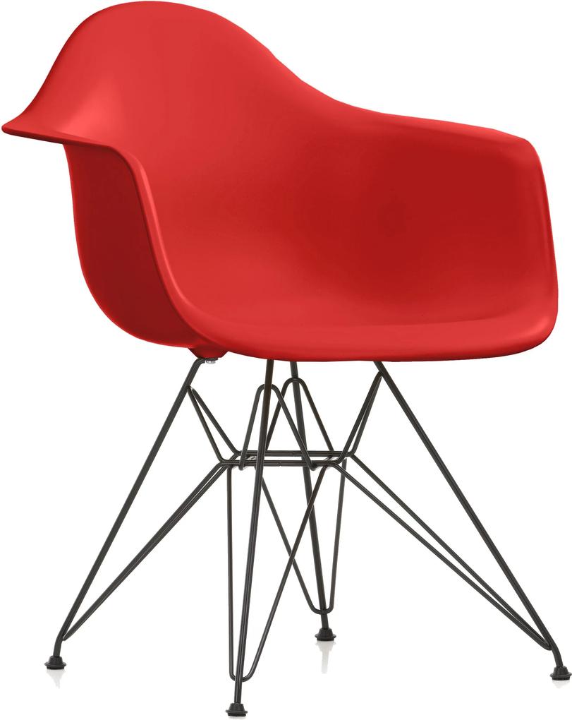 Vitra DAR stoel kuip klassiek rood onderstel zwart gepoedercoat