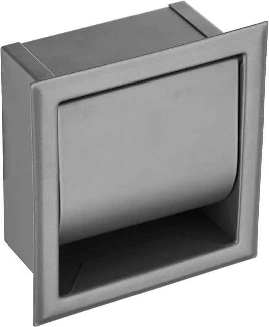 Saniclear Iron inbouw toiletrolhouder met klep gunmetal - verouderd ijzer