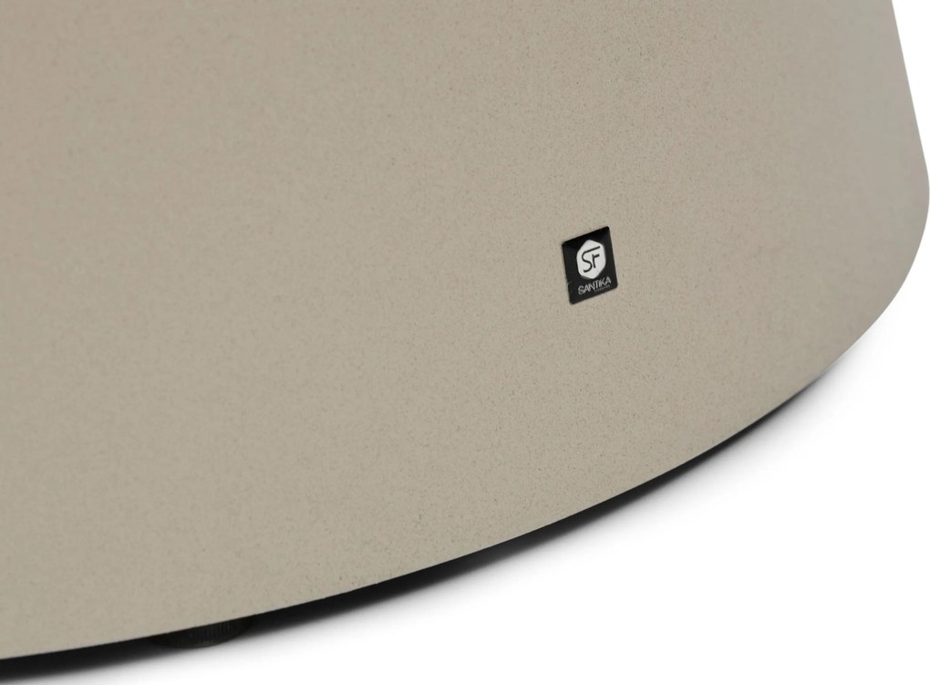 Dining Tuintafel rond 100 cm Zand/Beige Santika Serino