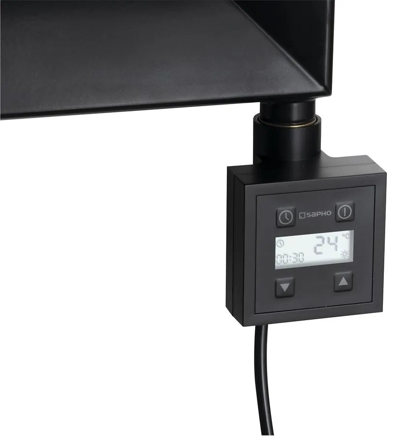 Sapho KTX thermostatisch verwarmingselement radiator 600W mat zwart