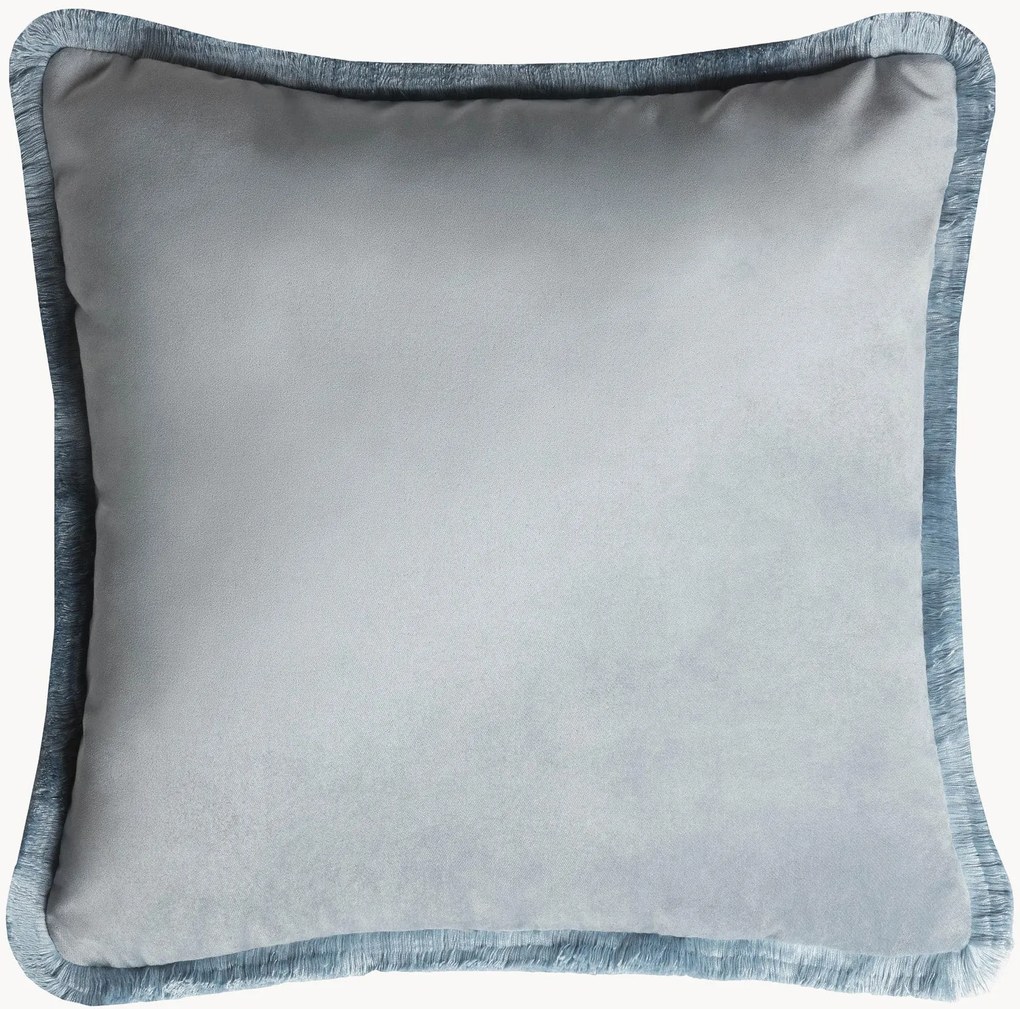 Handgemaakt fluwelen kussen Major met franjes