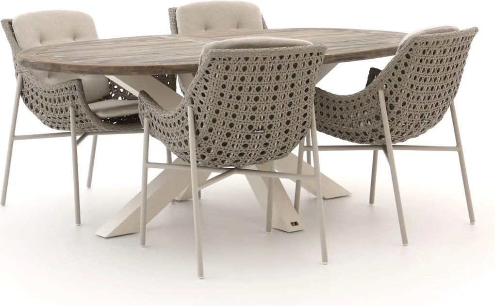Diningset Manifesto  | 4 personen | Tuinset teakhout | 5-delig | Kees Smit Tuinmeubelen