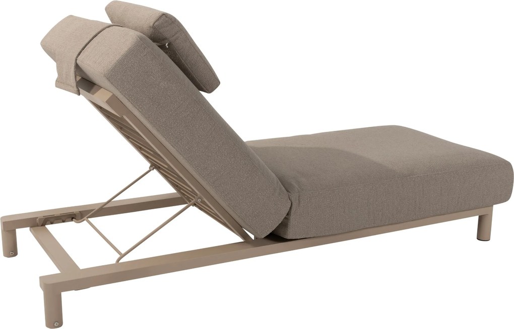4 Seasons Outdoor Seasons Madeira Sunbed With Cushion And Head Support Latte Textiel Taupe