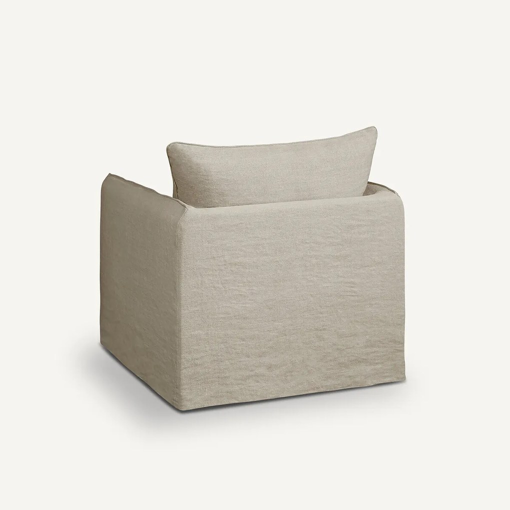 Fauteuil in dik stonewashed linnen, Neo Chiquito