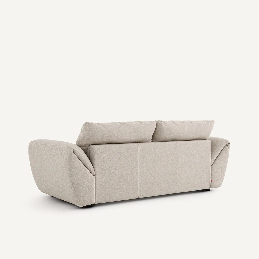 3-zits slaapbank van gestructureerde viscose en linnen, EDGAR