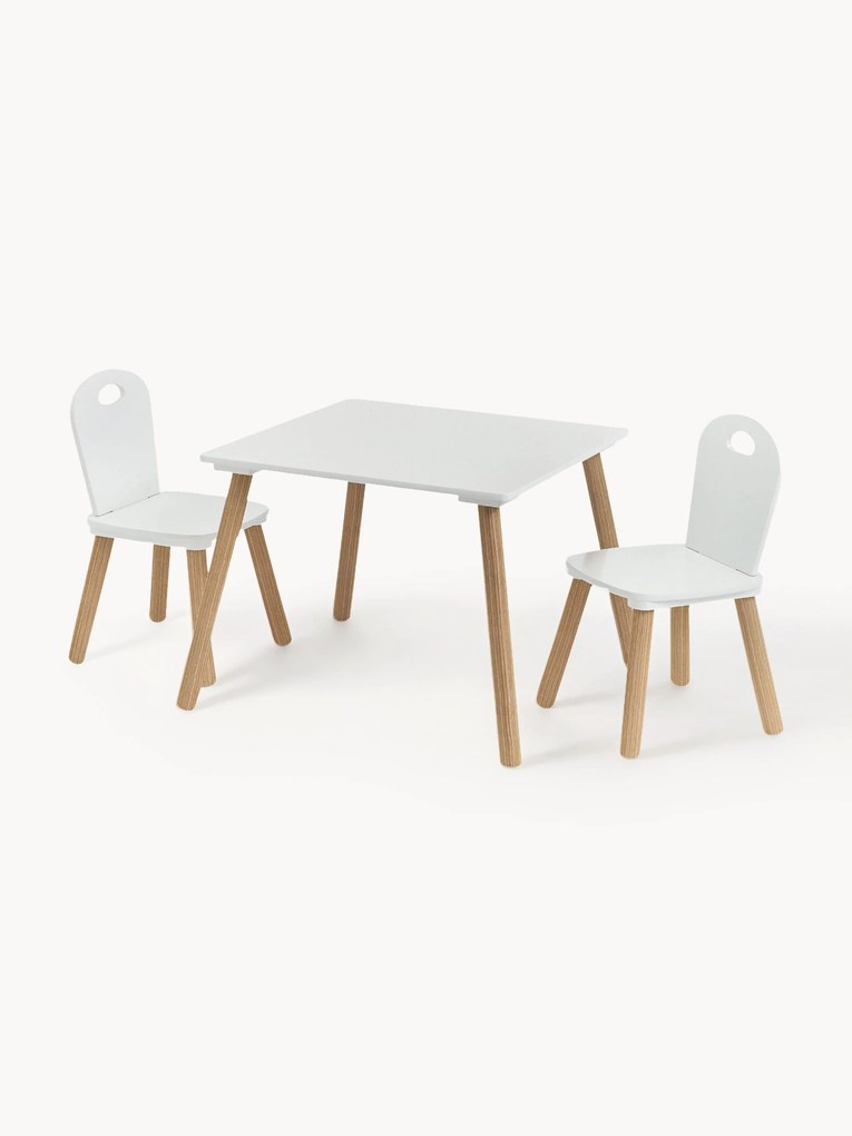 Kindertafel Scandi met stoelen, 3-delig