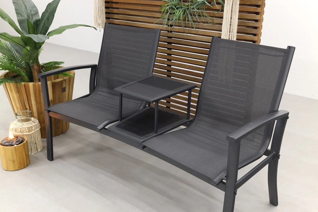 Tete-a-Tete aluminium tuinbank Felix - Antraciet