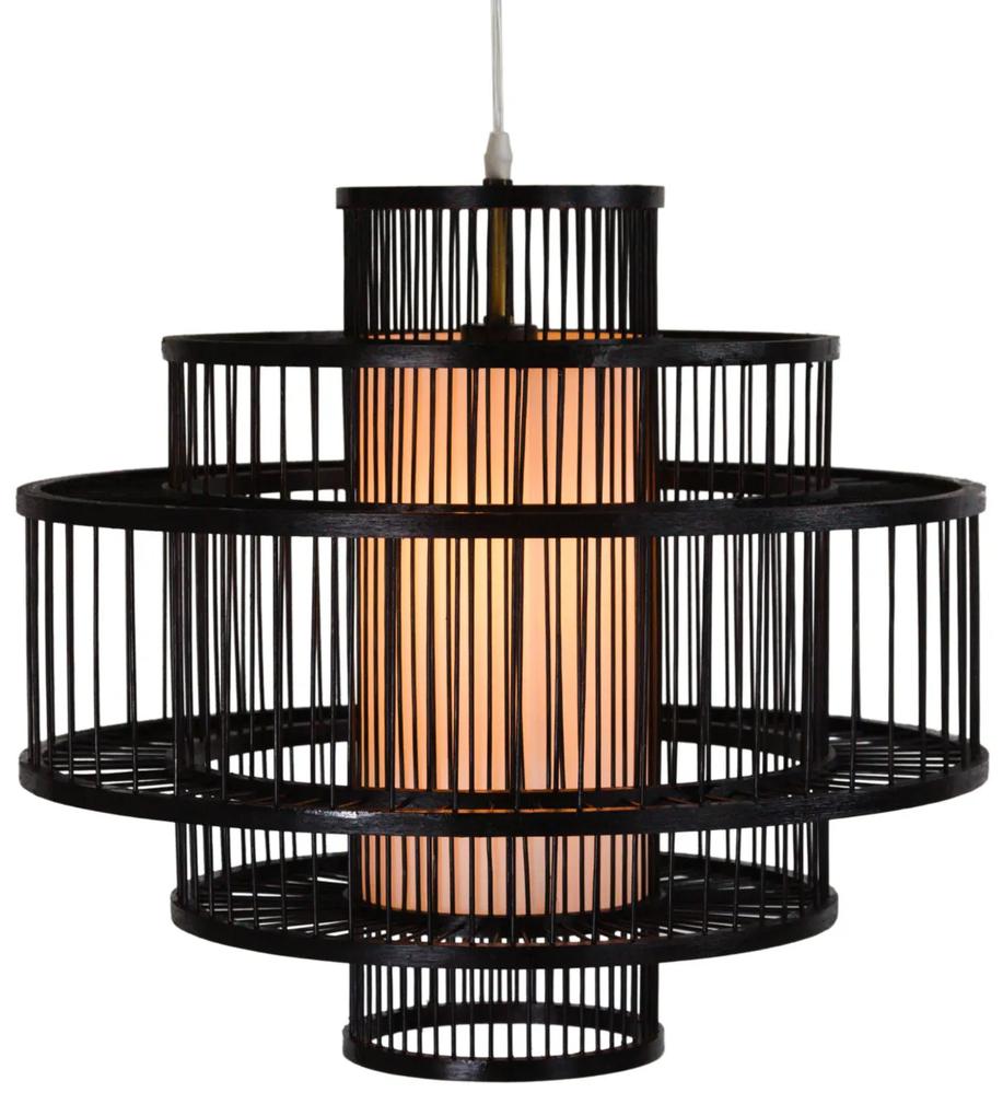 Fine Asianliving Bamboo Lampshade Black Louis D60xH58cm