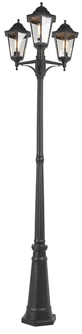 Smart buiten lantaarn zwart 3-lichts incl. Wifi ST64 - New Orleans