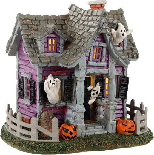 Lemax - 'Ghost Cottage' - Verlicht gebouw - Werkt op batterijen - Exclusief adapter