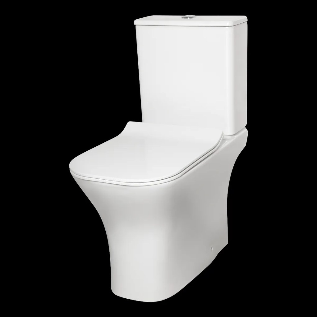 Kerra Kamet randloos staand toilet met softclose zitting wit glans