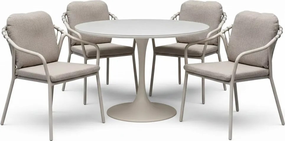 Sandora Flair dining tuinset 5-delig latte 120xH75cm