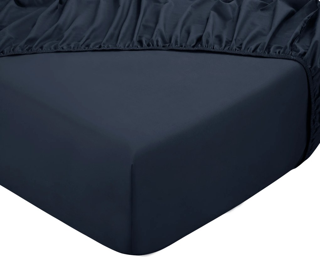 Hoeslaken Home - 100% natuurlijk katoen - 90x200 - antracietblauw