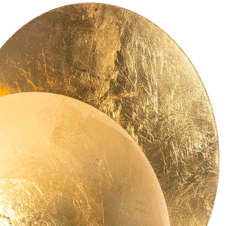 Moderne wandlamp goud rond 20cm - Sunrise