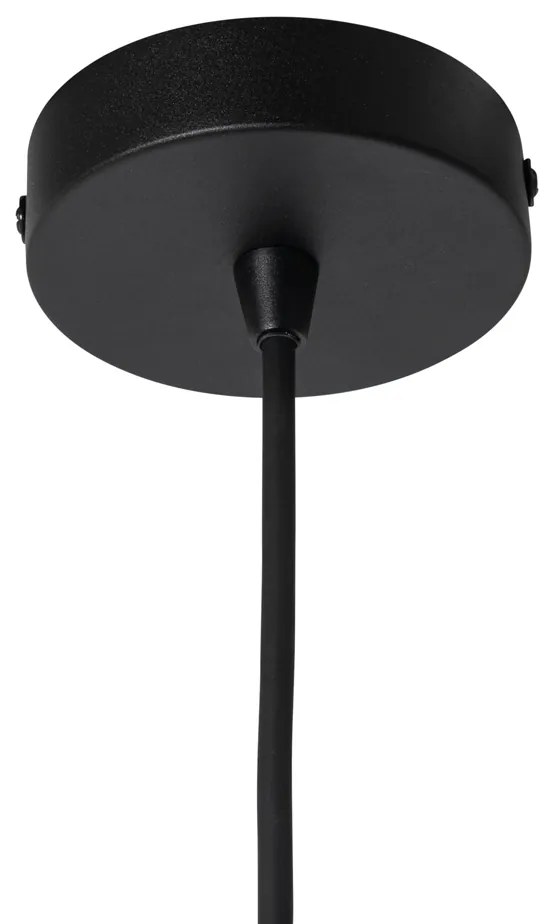 Design hanglamp zwart met opaal IP44 - Angela