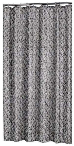 Sealskin Knitted Douchegordijn Polyester 180x200 cm Grijs