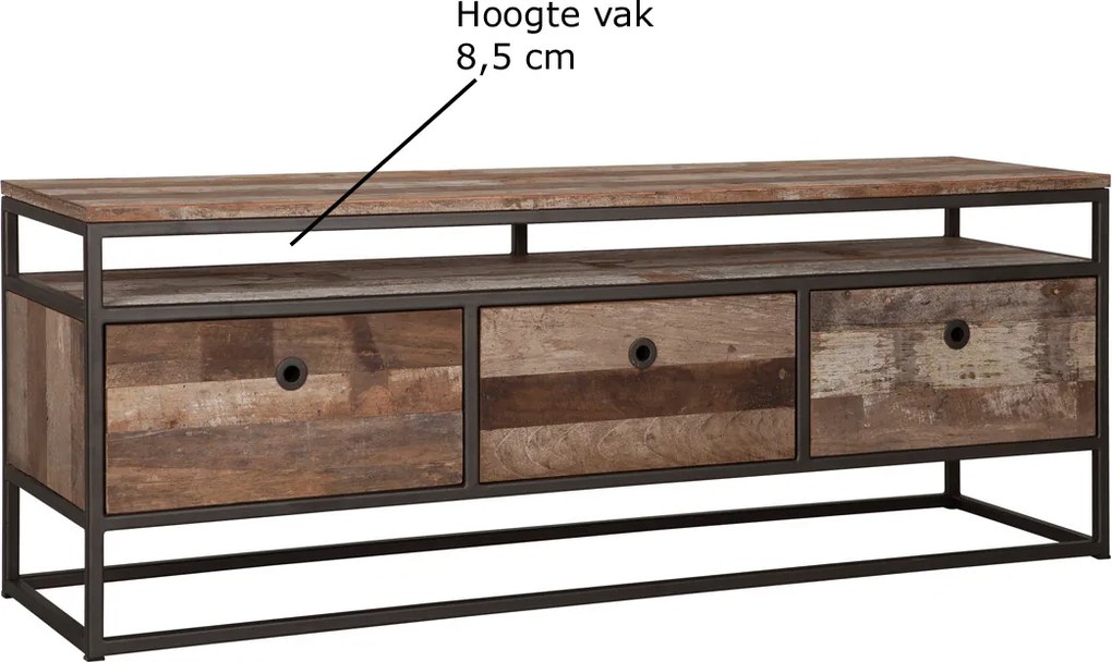 D-Bodhi Tuareg Tv-meubel Teakhout 150 Cm - 150x40x55cm.