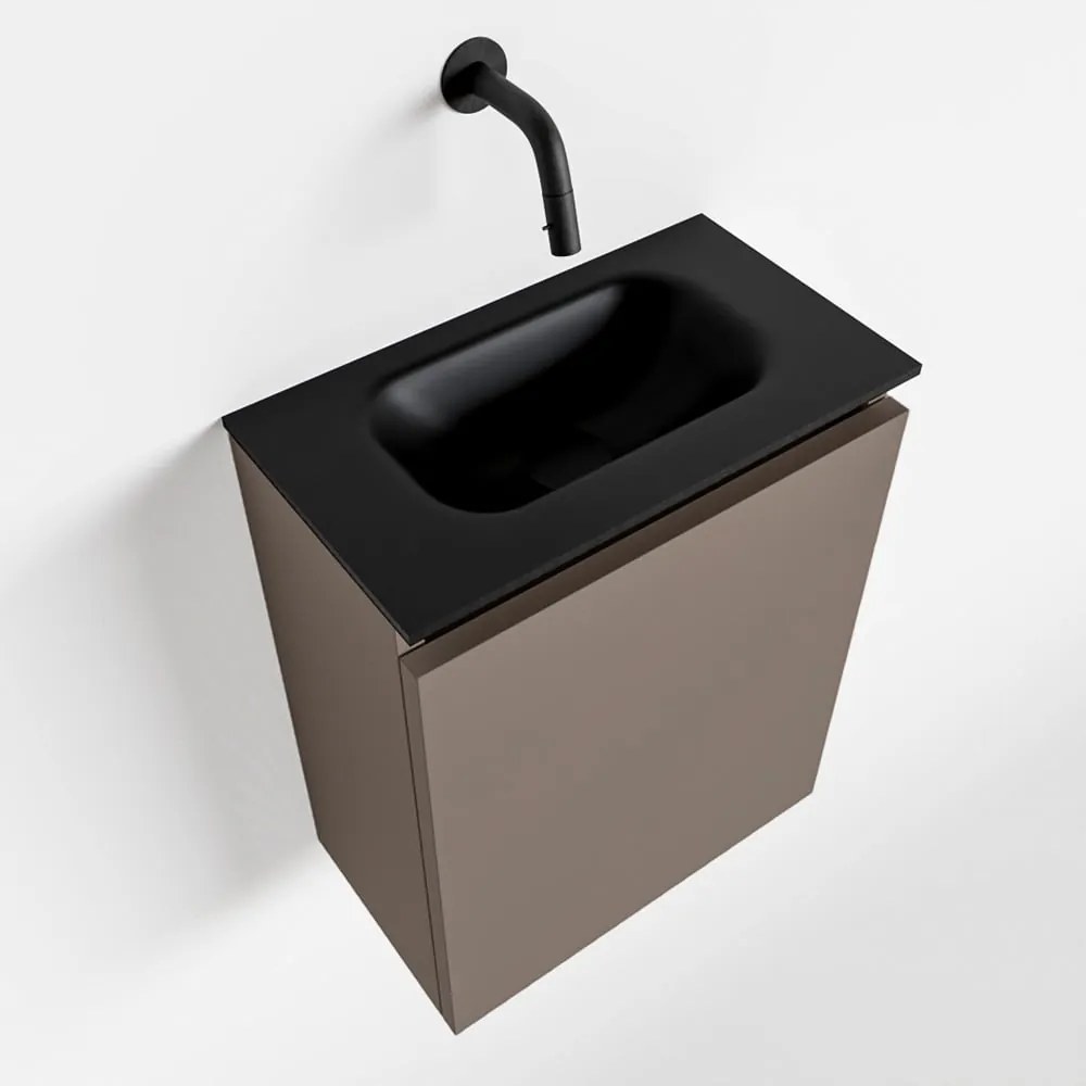 Mondiaz Ture 40cm toiletmeubel smoke met wastafel urban midden geen kraangat