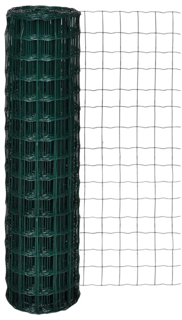 vidaXL Euro hek 10x1,5 m staal groen