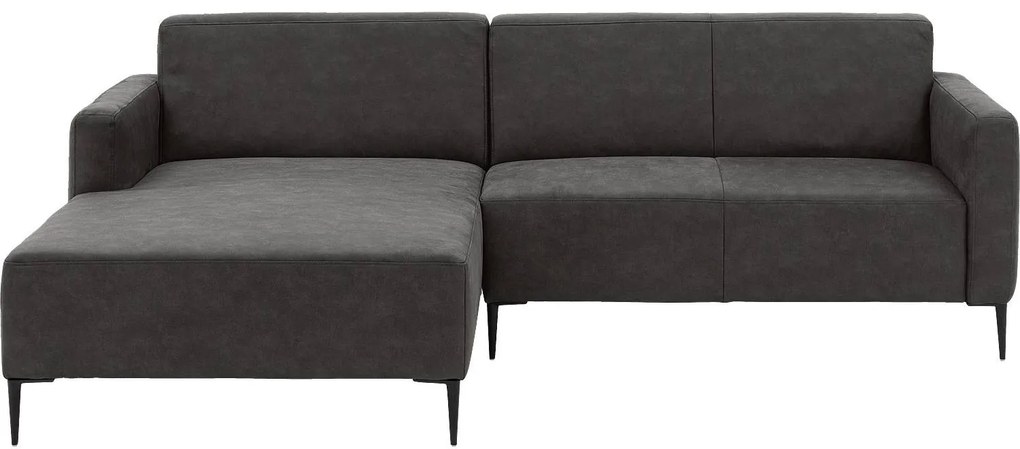 Goossens  Key West antraciet, micro leer, 2-zits, modern design