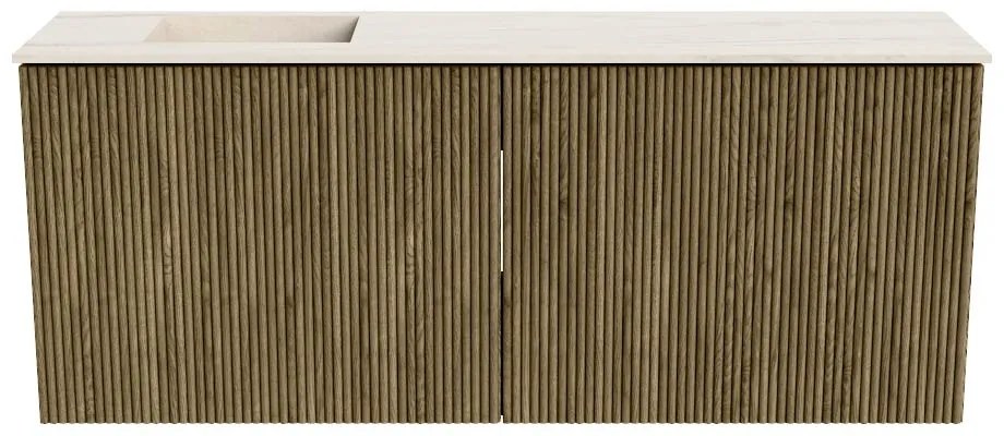 Mondiaz Joya DLux 100cm toiletmeubel dusk met wastafel faye links zonder kraangat meli