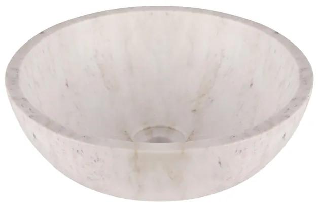 Differnz marmor waskom 40cm rond marmer wit glans 38.010.57