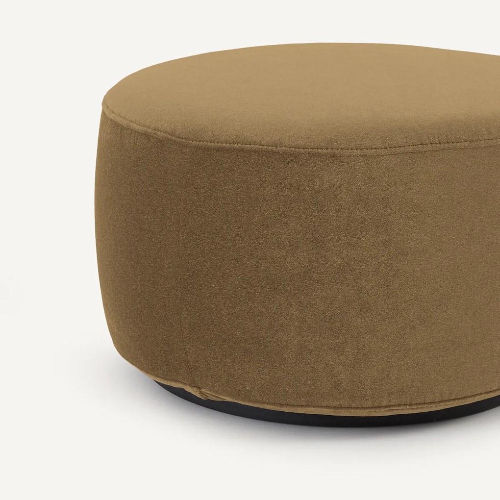 XL voetenbank in linnen fluwelen, Rosebury, ontwerp door Emmanuel Gallina