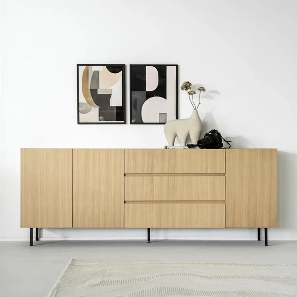 eiken dressoir modern Eiken dressoir Predas met 4 deuren