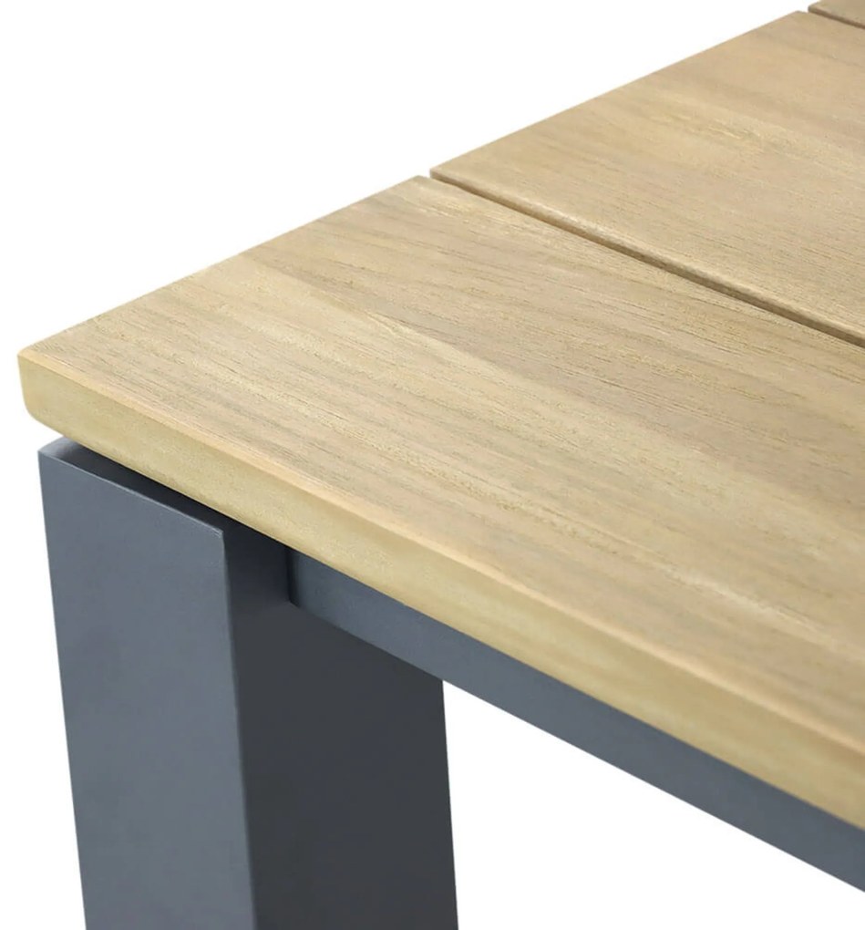 Tuinset 4 personen 180 cm Aluminium/teak Grijs Lifestyle Garden Furniture Marseille/Riviera