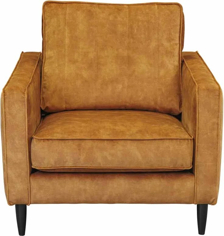 Fauteuil - Linje - velours Adore cognac 28