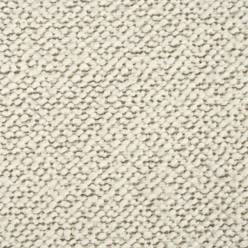Eleonora Avah Ronde Poef Beige Met Eiken Rand