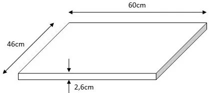 Fontana Rovigo badmeubel toppaneel 60x46cm walnoot