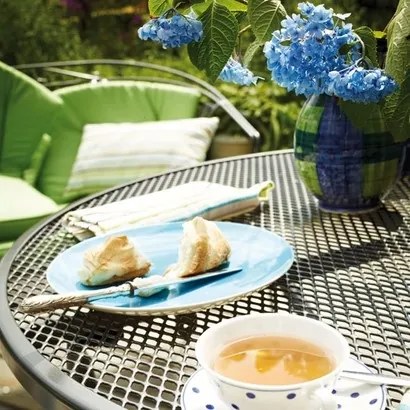 Strekmetaal ronde bistrotafel Ø90 cm. - Antraciet