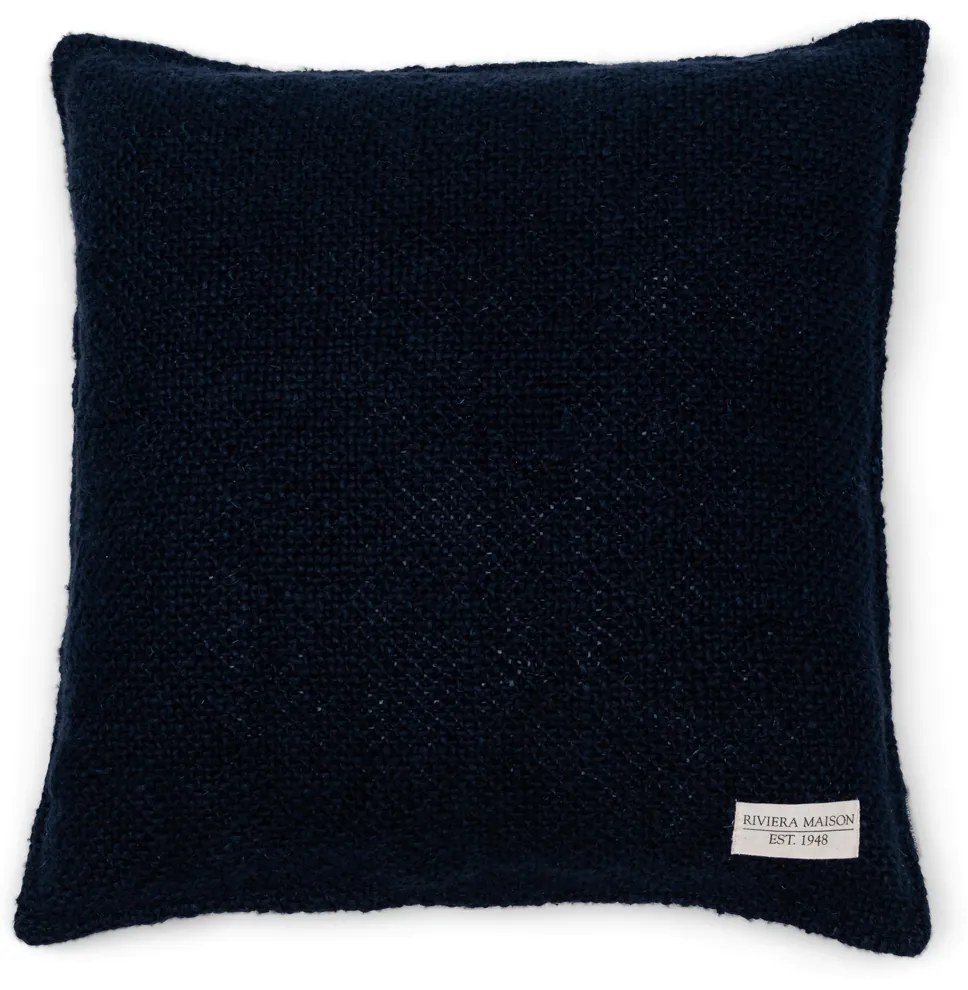 Rivièra Maison - Rough Linen Pillow Cover blue - Kleur: blauw