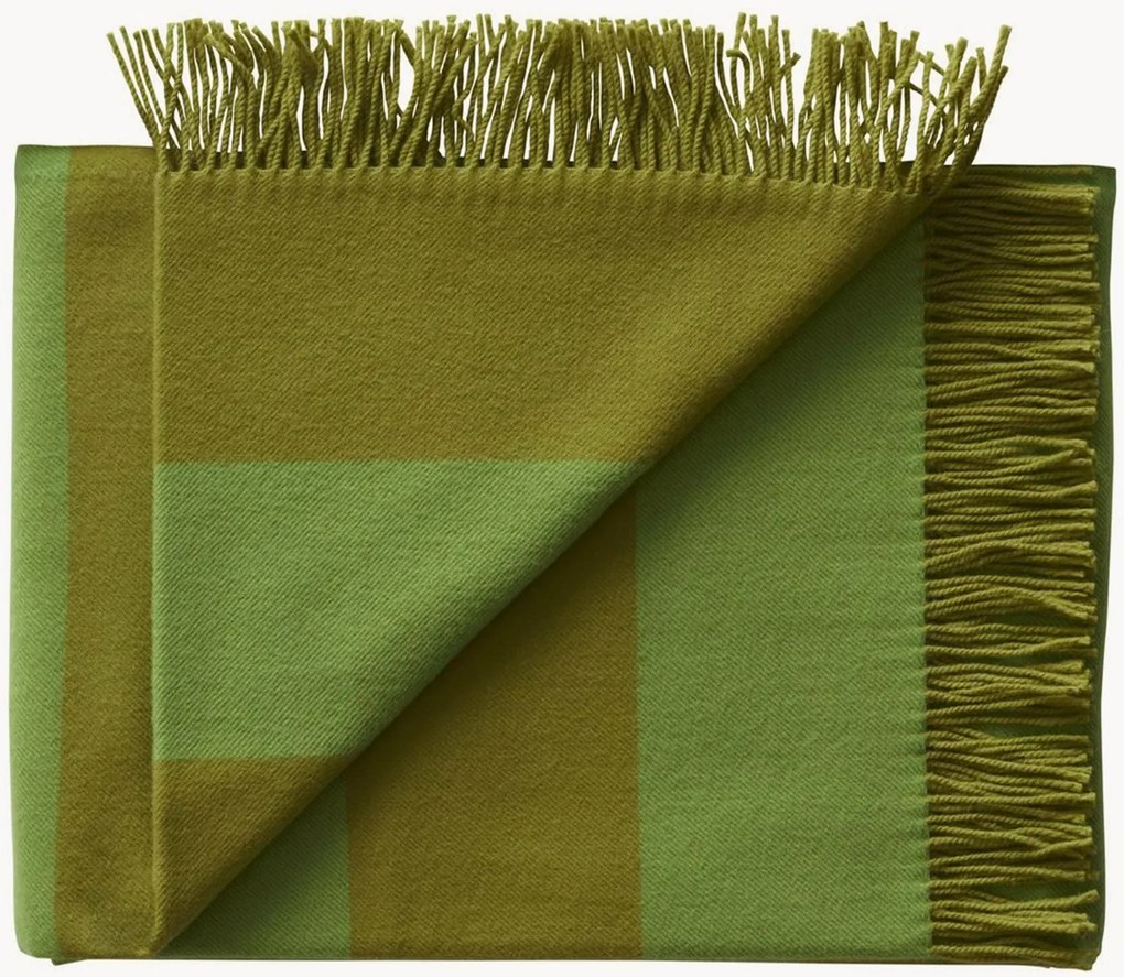 Wollen plaid The Polychrome met franjes